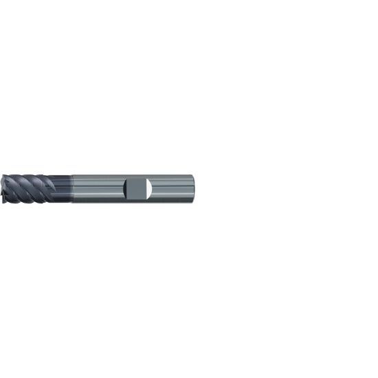 Picture of EMUGE 1925A.010 DIA 10MM SH 0.3937 LOC 0.5510 OAL 2.5984 End Mill Standard Flute High Helix Carbide TiAlN Single End Square Sharp Hard-Cut