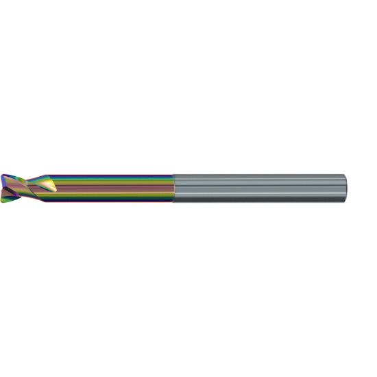 Picture of EMUGE 1941R.012 DIA 12MM SH 0.4724 LOC 0.3937 OAL 6.2992 End Mill Torus Standard Helix Carbide CrN Single End Corner Radius 0.0591 1.50MM Alu-Cut