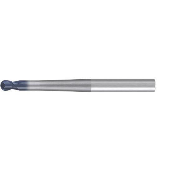 Picture of EMUGE 1960A.008 DIA 8MM SH 0.3150 LOC 0.2756 OAL 3.9370 End Mill Standard Flute Standard Helix Carbide TiAlN Single End Ball Nose TOP-Cut