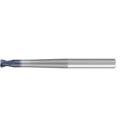 Picture of EMUGE 1983A.0015 DIA 1.50MM SH 0.2362 LOC 0.0984 OAL 3.149 End Mill Torus Standard Helix Carbide TiAlN Single End Corner Radius 0.0118 0.30MM Hard-Cut