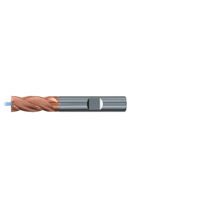 Picture of EMUGE 1999AZ.008 DIA 8MM SH 0.3150 LOC 0.7480 OAL 2.4803 End Mill Standard Flute Coolant High Helix Carbide TiAlN Single End Square Sharp TOP-Cut
