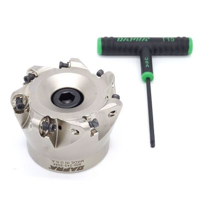 Picture of DAPRA DTSM300-100-R4-7 Button Cutter,Face Mill 3.000 Cutter Diameter Face Mill 1.000 Shank 7 Flute