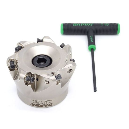 Picture of DAPRA DTSM300-100-R4-7 Button Cutter,Face Mill 3.000 Cutter Diameter Face Mill 1.000 Shank 7 Flute