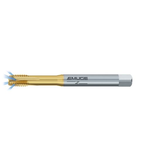 Picture of EMUGE B1088F01.0100 Tap Plug M10-1.50MM 6H Metric DIN/DIN Coolant HSSE-Powder Metal TiN