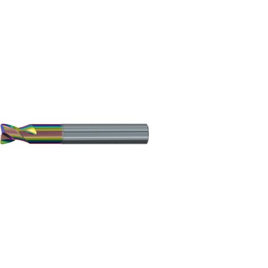 Picture of EMUGE 1942R.03125 1942R.03125 DIA 5/16 SH 0.3125 LOC 0.2813 OAL 2.50 End Mill Torus Standard Helix Carbide CrN Single End Corner Radius 0.0312 0.79MM Alu-Cut