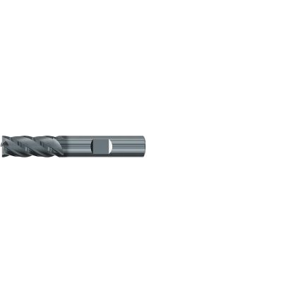 Picture of EMUGE 2995L.1000 DIA 1 SH 1.00 LOC 0.50 OAL 4.00 End Mill Standard Flute Variable Helix Carbide AlCrN Single End Square Sharp Top-CUT VAR