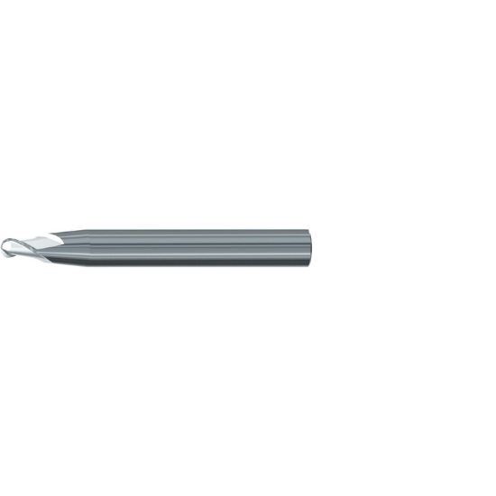 Picture of EMUGE 3443.06015A DIA 1.50MM SH 0.3150 LOC 0.1575 OAL 2.480 End Mill Taper Flute Carbide Uncoated Single End Ball Nose Turbine Program