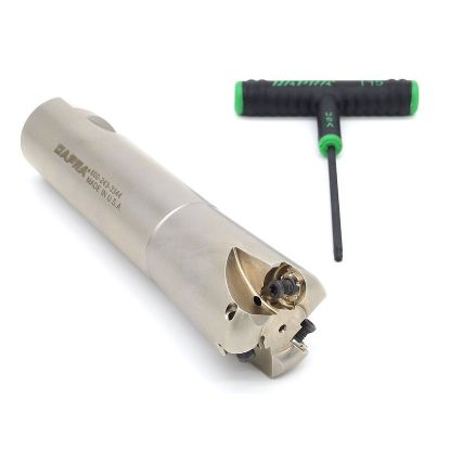 Picture of DAPRA DTEM150-350-R4-3 Button Cutter,End Mill 1.500 Cutter Diameter Weldon 1.250 Shank 5.900 OAL 3 Flute