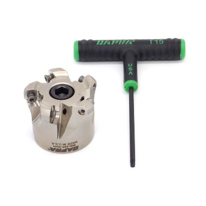 Picture of DAPRA TRSM200-075-R4-5C Button Cutter,Face Mill 2.000 Cutter Diameter Face Mill 0.750 Shank 1.500 OAL 5 Flute