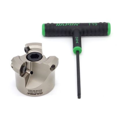 Picture of DAPRA TRSM200-075-R5-3C Button Cutter,Face Mill 2.000 Cutter Diameter Face Mill 0.750 Shank 1.500 OAL 3 Flute