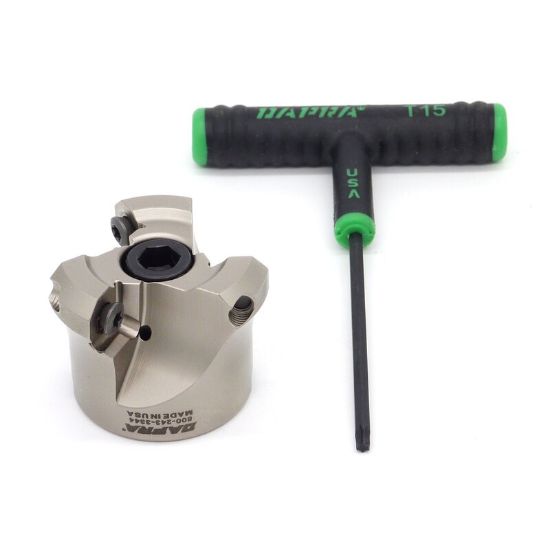 Picture of DAPRA TRSM200-075-R5-3C Button Cutter,Face Mill 2.000 Cutter Diameter Face Mill 0.750 Shank 1.500 OAL 3 Flute