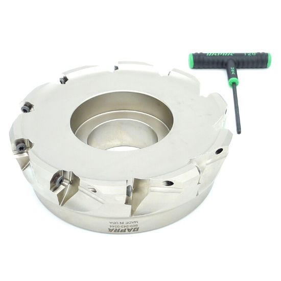 Picture of DAPRA TRSM643-200-R5-10 Button Cutter,Face Mill 6.430 Cutter Diameter Face Mill 2.000 Shank 2.000 OAL 10 Flute
