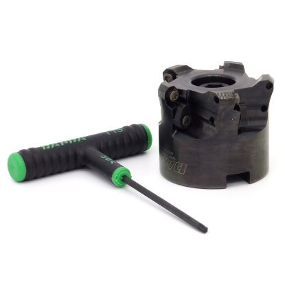 Picture of DAPRA TRSM63-27-R6-5 Button Cutter,End Mill 2.480 Cutter Diameter Face Mill 1.063 Shank 5 Flute