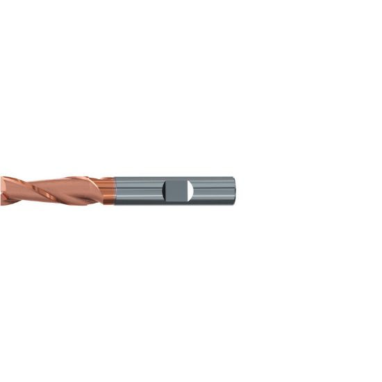 Picture of EMUGE 2515A.012 DIA 12MM SH 0.4724 LOC 1.7717 OAL 3.6614 End Mill Standard Flute Variable Helix Carbide TiAlN Single End Square Sharp TOP-Cut