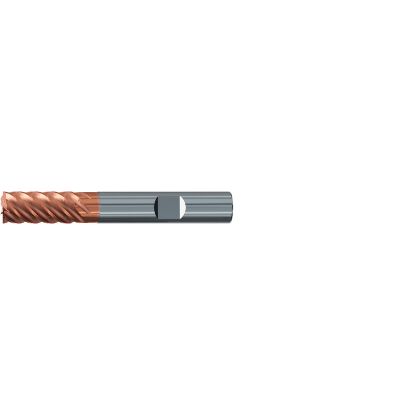 Picture of EMUGE 2523A.012 DIA 12MM SH 0.4724 LOC 1.0236 OAL 3.2677 End Mill Standard Flute Variable Helix Carbide TiAlN Single End Square Sharp TOP-Cut