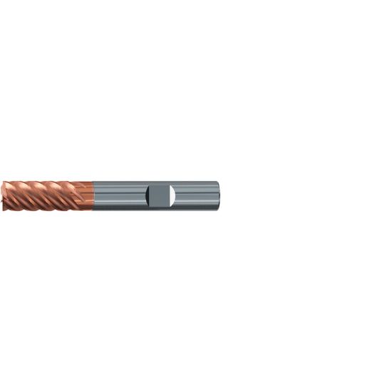 Picture of EMUGE 2523A.012 DIA 12MM SH 0.4724 LOC 1.0236 OAL 3.2677 End Mill Standard Flute Variable Helix Carbide TiAlN Single End Square Sharp TOP-Cut