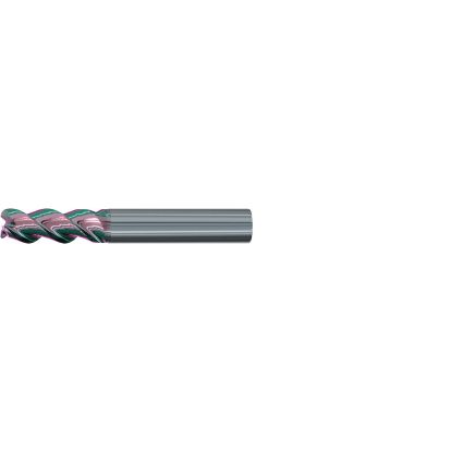 Picture of EMUGE 2546K.016040 DIA 16MM SH 0.6299 LOC 1.2598 OAL 3.6220 End Mill Standard Flute Variable Helix Carbide GLT Single End Corner Radius 0.1575 4.00MM Alu-Cut