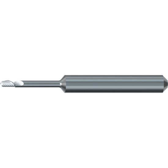 Picture of EMUGE 2607.25032 DIA 2.50MM SH 0.1181 LOC 0.7874 OAL 1.850 End Mill Ball Nose Carbide Uncoated Single End Ball Nose Dental Mills