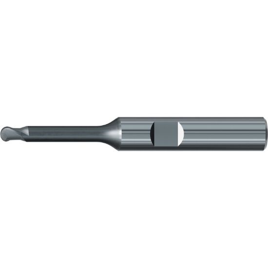 Picture of EMUGE 2623D.300616 DIA 3MM SH 0.2362 LOC 0.3937 OAL 1.8504 End Mill Ball Nose Carbide Diamond Single End Ball Nose Dental Mills