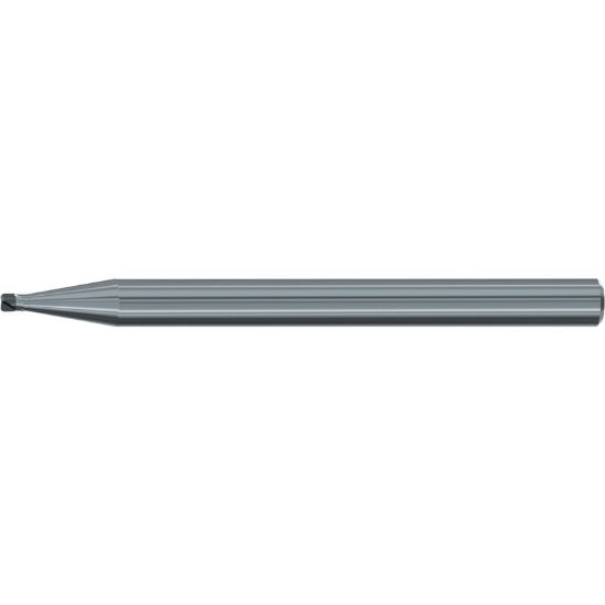 Picture of EMUGE 2638.1005 DIA 1MM SH 0.1575 LOC 0.0315 OAL 1.9685 End Mill Torus Standard Helix CBN Uncoated Single End Corner Radius 0.0020 0.05MM Micro