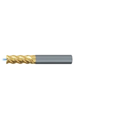 Picture of EMUGE 2648TZ.0625 DIA 5/8 SH 0.6250 LOC 1.2500 OAL 3.50 End Mill Standard Flute Coolant High Helix Carbide TiN + TiAIN Single End Square Sharp TiNox-Cut
