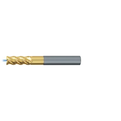 Picture of EMUGE 2656TZ.010 DIA 10MM SH 0.3937 LOC 0.8661 OAL 3.1496 End Mill Standard Flute Coolant High Helix Carbide TiN + TiAIN Single End Square Sharp TiNox-Cut