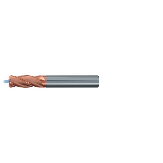 Picture of EMUGE 2698AZ.016020 DIA 12MM SH 0.6299 LOC 1.2598 OAL 3.6220 End Mill Standard Flute/With Coolant Variable Helix Carbide TiAlN Single End Corner Radius 0.0787 2.00MM TOP-Cut