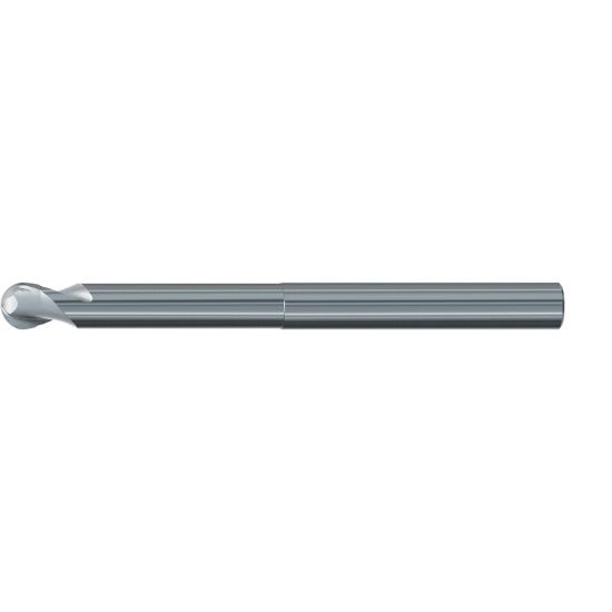 Picture of EMUGE 1943.008 DIA 8MM SH 0.3150 LOC 0.2756 OAL 4.7244 End Mill Standard Flute Standard Helix Carbide Uncoated Single End Ball Nose Alu-Cut