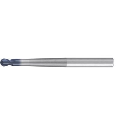 Picture of EMUGE 1960A.004 DIA 4MM SH 0.2362 LOC 0.1575 OAL 3.1496 End Mill Standard Flute Standard Helix Carbide TiAlN Single End Ball Nose TOP-Cut
