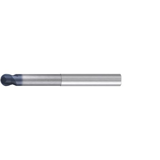 Picture of EMUGE 1974A.016 DIA 16MM SH 0.6299 LOC 0.4724 OAL 5.5118 End Mill Standard Flute Standard Helix Carbide TiAlN Single End Ball Nose Hard-Cut