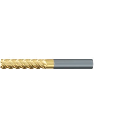 Picture of EMUGE 2645T.012 DIA 12MM SH 0.4724 LOC 1.8898 OAL 4.2126 End Mill Standard Flute Variable Helix Carbide TiN + TiAIN Single End 45.0° Chamfer TiNox-Cut