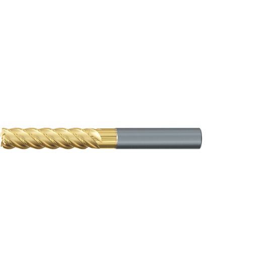 Picture of EMUGE 2645T.012 DIA 12MM SH 0.4724 LOC 1.8898 OAL 4.2126 End Mill Standard Flute Variable Helix Carbide TiN + TiAIN Single End 45.0° Chamfer TiNox-Cut