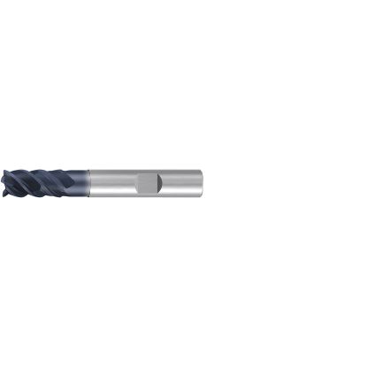 Picture of EMUGE 2851A.008 DIA 8MM SH 0.3150 LOC 0.7480 OAL 2.4803 End Mill Standard Flute High Helix Carbide TiAlN Single End Corner Radius 0.0197 0.50MM Jet-Cut