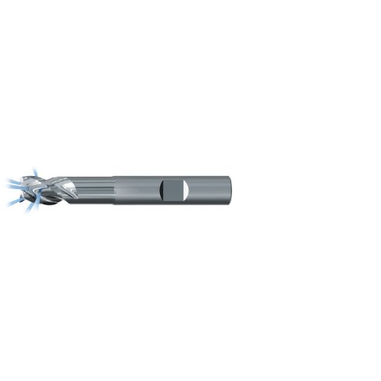 Picture of EMUGE 2882 Z.006 DIA 6MM SH 0.2362 LOC 0.3150 OAL 2.2441 End Mill Standard Flute Coolant Variable Helix Carbide Uncoated Single End 45.0° Chamfer Alu-Cut