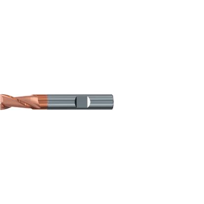 Picture of EMUGE 2513A.010 DIA 10MM SH 0.3937 LOC 1.1811 OAL 2.8346 End Mill Standard Flute Variable Helix Carbide TiAlN Single End Square Sharp TOP-Cut