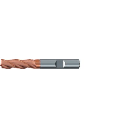 Picture of EMUGE 2521A.016 DIA 16MM SH 0.6299 LOC 1.8898 OAL 4.2520 End Mill Standard Flute Variable Helix Carbide TiAlN Single End Square Sharp TOP-Cut