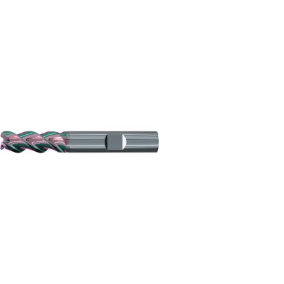 Picture of EMUGE 2547K.016040 DIA 16MM SH 0.6299 LOC 1.2598 OAL 3.6220 End Mill Standard Flute Variable Helix Carbide GLT Single End Corner Radius 0.1575 4.00MM Alu-Cut