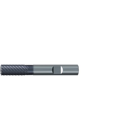 Picture of EMUGE 2886A.020 DIA 20MM SH 0.7874 LOC 1.4961 OAL 4.0945 End Mill Standard Flute Variable Helix Carbide TiAlN Single End 45.0° Chamfer Jet-Cut