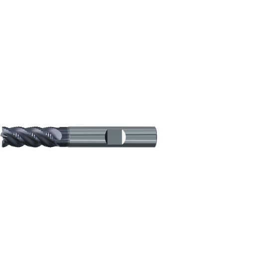 Picture of EMUGE 2893A.020 DIA 20MM SH 0.7874 LOC 1.4961 OAL 4.0945 End Mill Carbide TiAlN Single End 45.0° Chamfer Multi-Cut