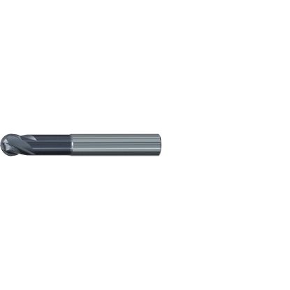 Picture of EMUGE 2942A.0500 DIA 1/2 SH 0.50 LOC 0.3750 OAL 3.2500 End Mill Standard Flute Standard Helix Carbide TiAlN Single End Ball Nose Hard-Cut