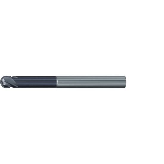 Picture of EMUGE 2943A.0500 DIA 1/2 SH 0.50 LOC 0.3750 OAL 6.00 End Mill Standard Flute Standard Helix Carbide TiAlN Single End Ball Nose Hard-Cut
