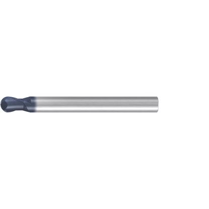 Picture of EMUGE 1879A.016 DIA 16MM SH 0.6299 LOC 0.8661 OAL 5.9055 End Mill Standard Flute Standard Helix Carbide TiAlN Single End Ball Nose Hard-Cut
