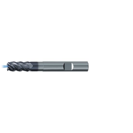 Picture of EMUGE 2617AZ.010 DIA 10MM SH 0.3937 LOC 0.8661 OAL 3.1496 End Mill Carbide TiAlN Single End Square0.0472 1.20MM Multi-Cut