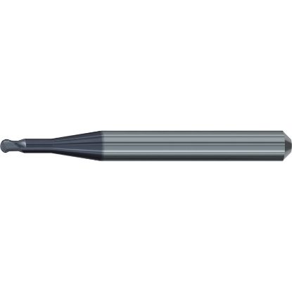 Picture of EMUGE 2627A.150612 DIA 1.50MM SH 0.2362 LOC 0.4724 OAL 2.244 End Mill Corner Radius Carbide TiAlN Single End Corner Radius 0.0295 0.75MM Dental Mills