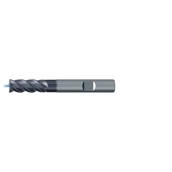Picture of EMUGE 2651AZ.016 DIA 16MM SH 0.6299 LOC 1.2598 OAL 4.2520 End Mill Standard Flute Coolant High Helix Carbide TiAlN Single End Square Sharp TiNox-Cut