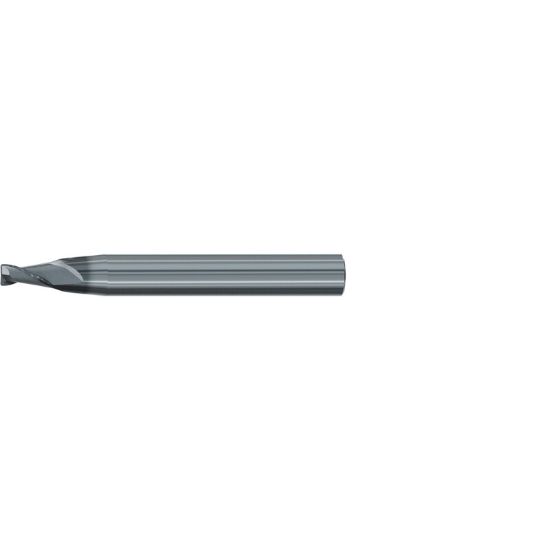 Picture of EMUGE 3444L.03005A DIA 5MM SH 0.3150 LOC 0.3937 OAL 2.4803 End Mill Taper Flute Carbide AlCrN Single End Corner Radius 0.0197 0.50MM Turbine Program