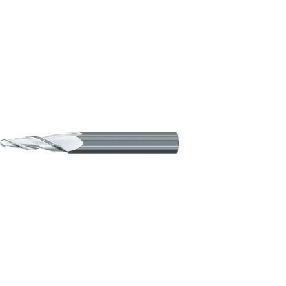 Picture of EMUGE 3447.06005A DIA 5MM SH 0.2362 LOC 0.7874 OAL 2.4409 End Mill Taper Flute Carbide Uncoated Single End Ball Nose Turbine Program