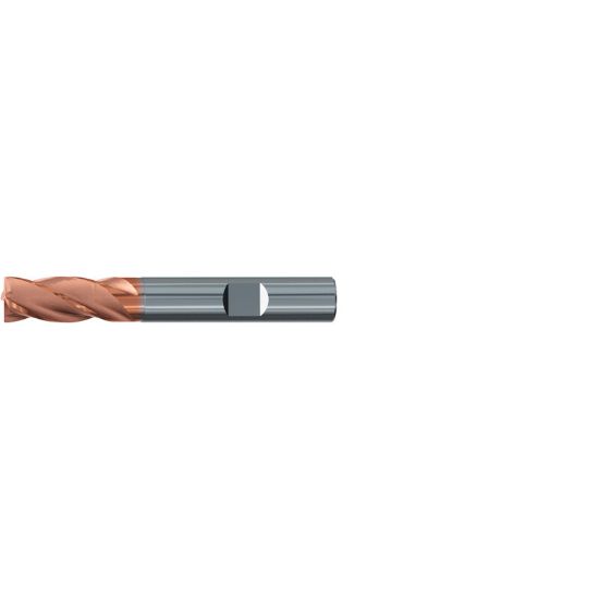 Picture of EMUGE 1999A.020 DIA 20MM SH 0.7874 LOC 0.7874 OAL 4.0945 End Mill Standard Flute Variable Helix Carbide TiAlN Single End Square Sharp TOP-Cut