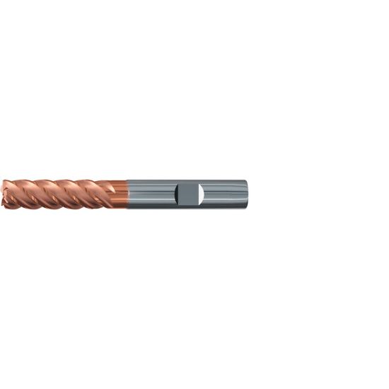 Picture of EMUGE 2527A.016 DIA 16MM SH 0.6299 LOC 1.8898 OAL 4.4094 End Mill Standard Flute Variable Helix Carbide TiAlN Single End Square Sharp TOP-Cut