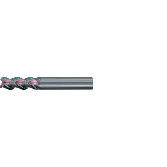 Picture of EMUGE 2546K.016030 DIA 16MM SH 0.6299 LOC 1.2598 OAL 3.6220 End Mill Standard Flute Variable Helix Carbide GLT Single End Corner Radius 0.1181 3.00MM Alu-Cut